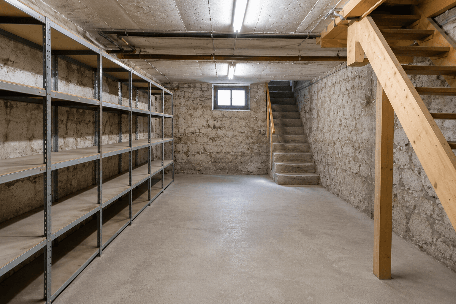 Espace annexe propre après vidage
