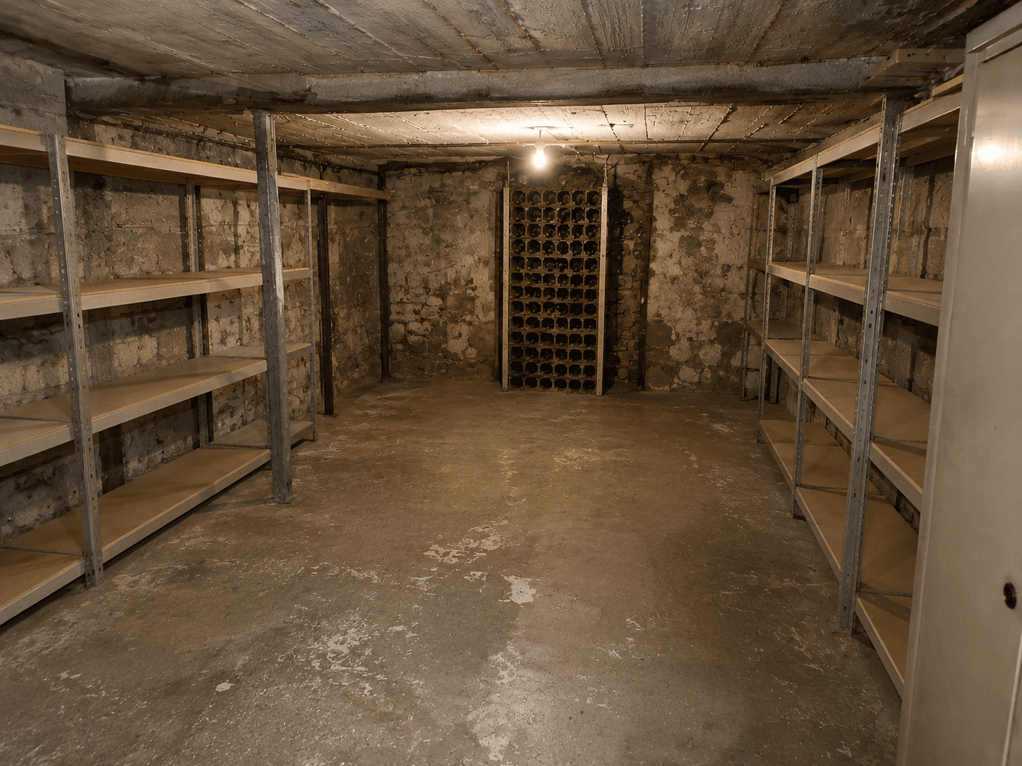 Cluttered cellar fully cleared after