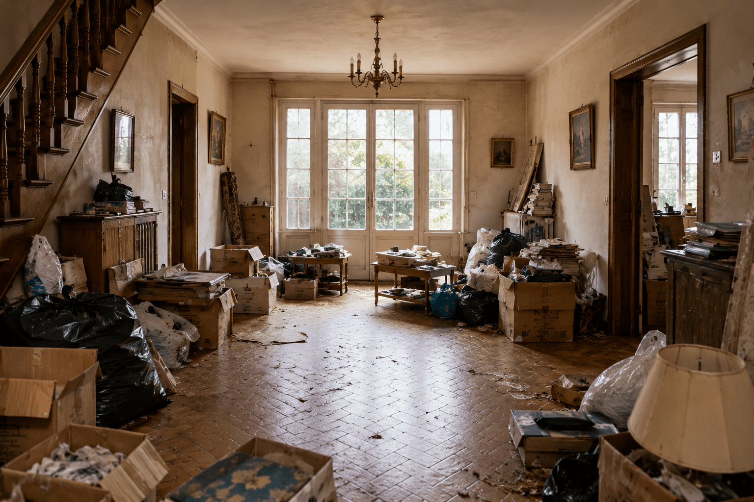 Pièce de maison vidée
